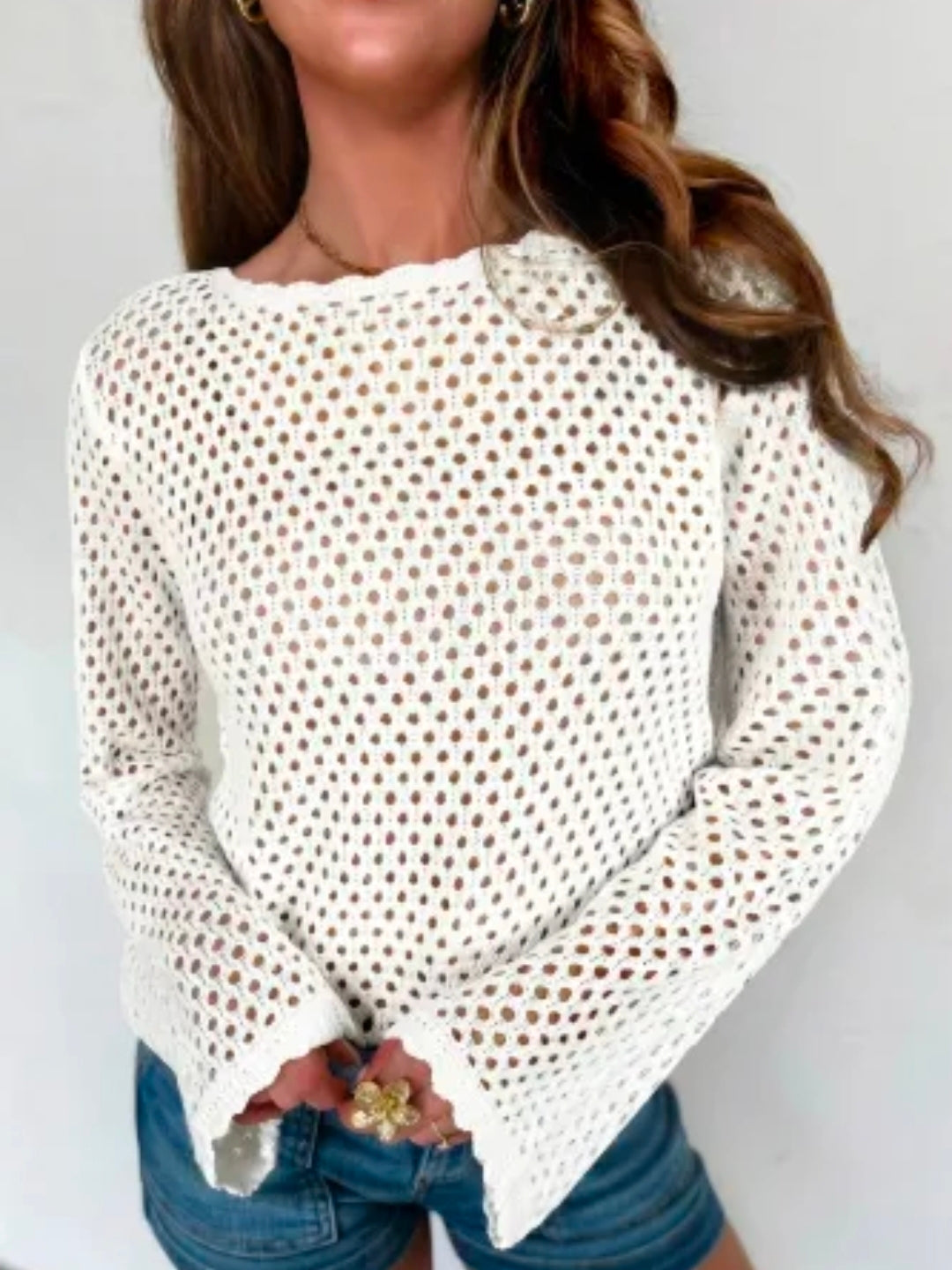 Crochet Knit Top