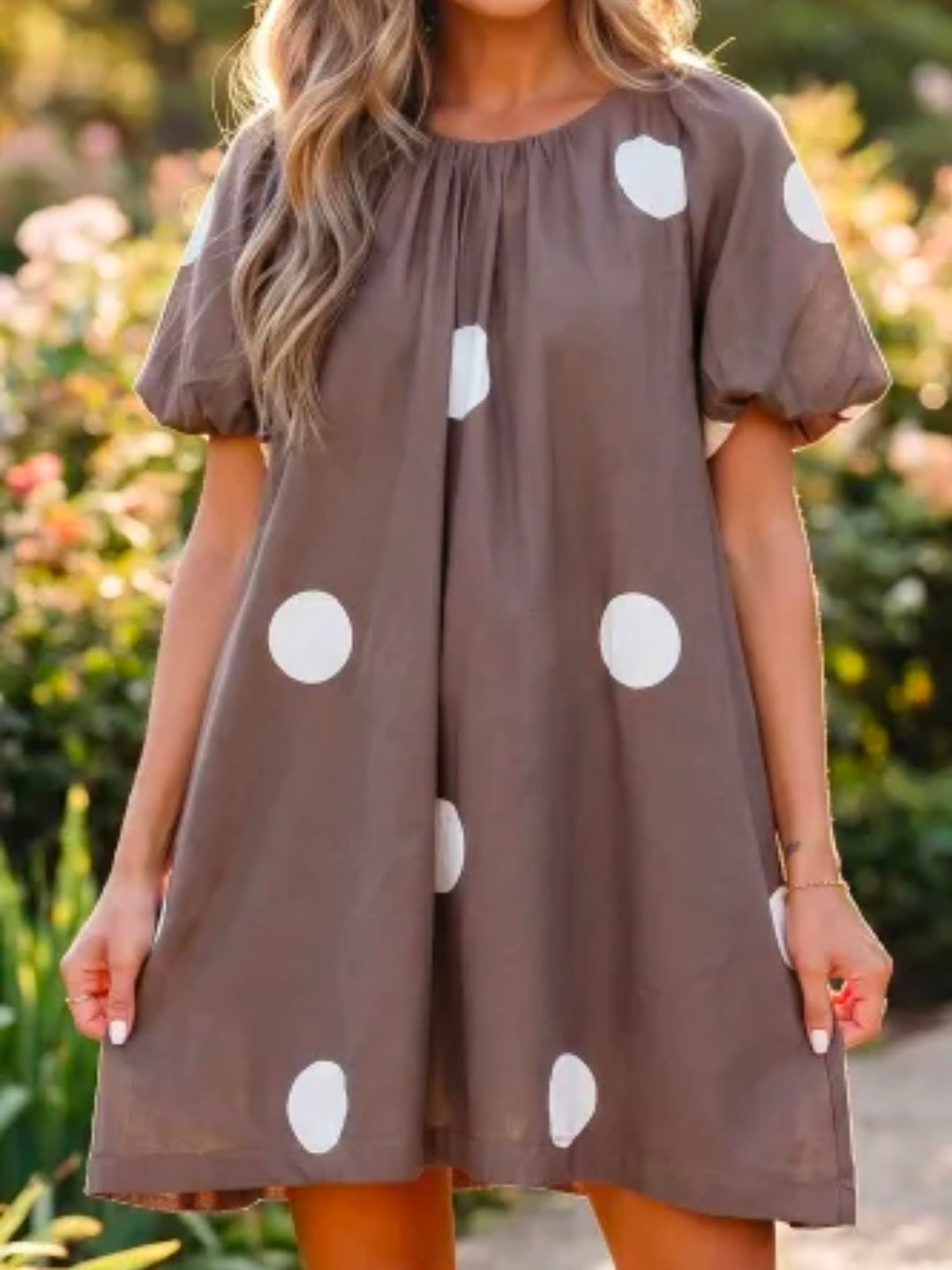 Polka Dot Puff Dress