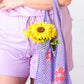 Lavender Crochet Tote Hobo Bag