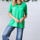 Saint Patty Green Asymmetrical Sequin Banded V Neck Top