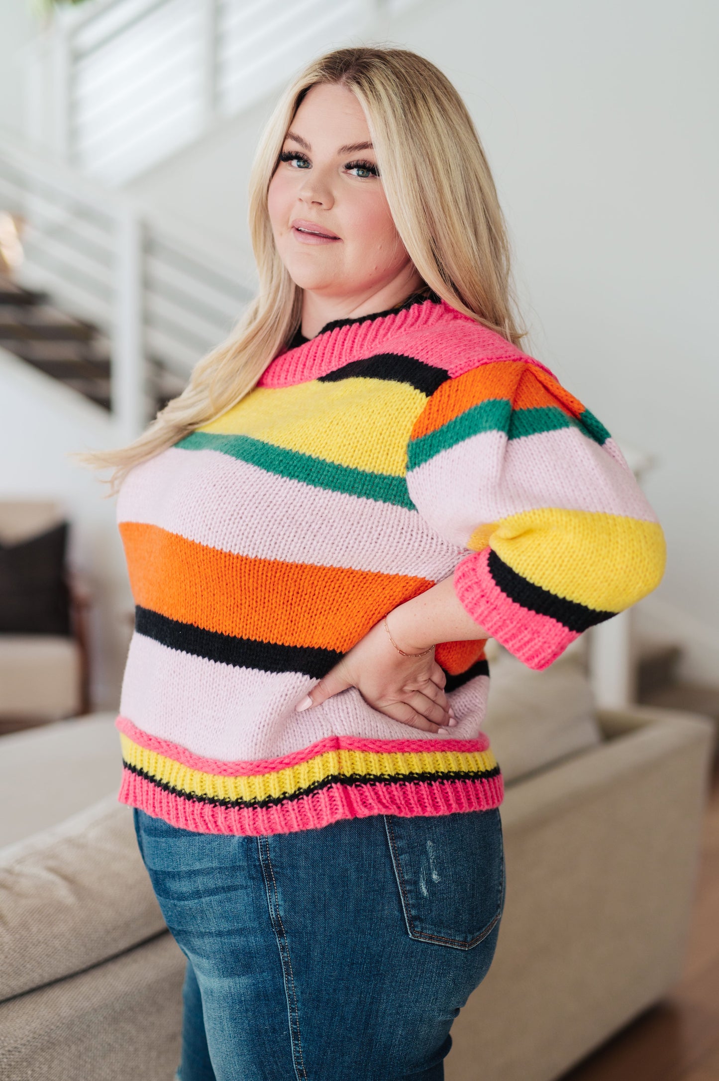 Bright Side Striped Sweater