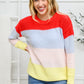 Bright Striped Knit Sweater
