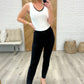 Edith Mid Rise Classic Slim Jeans in Black