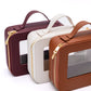 PU Leather Travel Cosmetic Case in Camel