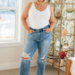 Rose High Rise 90's Straight Jeans in Light Wash