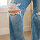 Rose High Rise 90's Straight Jeans in Light Wash