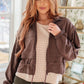 She's Got Game Cropped Jacket in Brown